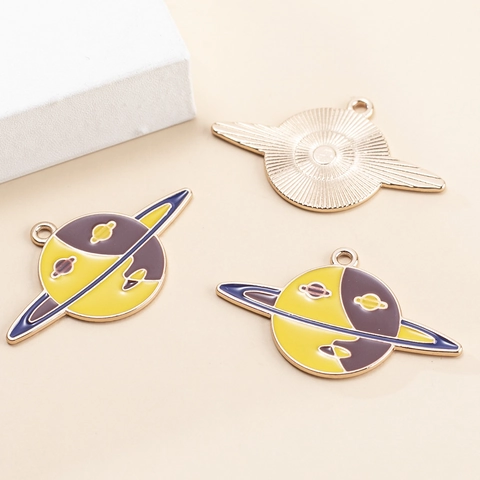 Alloy Enamel Whale Planet Rugby Charms For DIY Jewelry Making Necklace Bracelet Pendants Craft Fashion Accessories Set