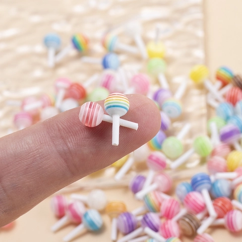 Mignons Charms En Résine De Sucette Colorée Micro Accessoires DIY Pour Coque De Téléphone Nail Art Fabrication De Bijoux