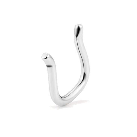 316 Stainless Steel U-Shaped Septum Retainer Nose Ring Minimalist Body Piercing Jewelry For Women Men Polished Metal Nose Hoop