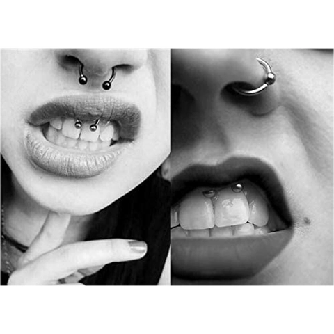 Stainless Steel Horseshoe Circular Barbell Piercing Ring Conical Spikes For Nose Ear Lip Septum Body Jewelry Piercing