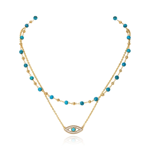 Gelaagde 18K Vergulde Koperen Halsketting Voor Vrouwen Minimalistische Geometrische Hanger Hart Vlinder Sieraden