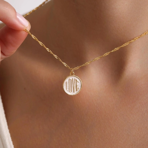Fashion Alloy Pendant Necklace For Women Gold Plated Enamel Heart Sun Star Airplane Wine Glass Clavicle Chain Jewelry Gift