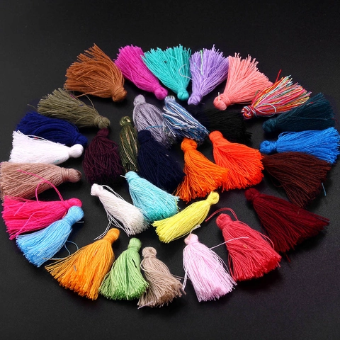 Handmade Cotton Tassels For DIY Jewelry Bookmark Crafting Multicolored Small Fringe Pendants For Garment Decoration Accessories