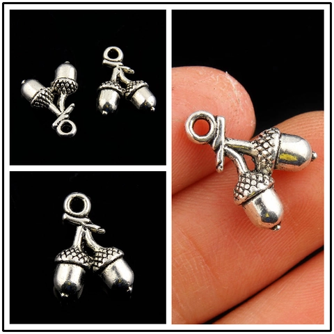 Vintage Alloy Acorn Pendants Antique Silver Pinecone Charms For DIY Necklace Bracelet Earring Jewelry Making Accessories