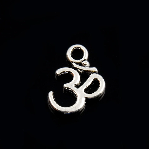 Antiek Zilver Om Yoga Sanskriet Legering Hanger Etnische Religieuze Symbool Charms Voor Ketting Armband DIY Sieraden Maken