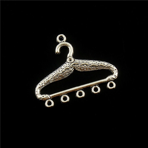 Vintage Legering Kledinghanger Vorm DIY Hanger Connector Met 5 Gaten Voor Ketting Armband Sieraden Maken Accessoires