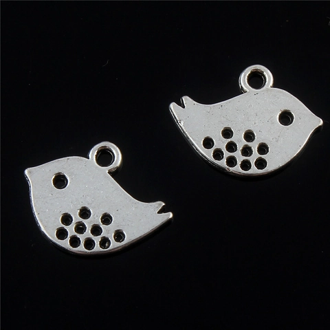 Antique Silver Alloy Peace Dove Bird Shaped Pendant With Hollow Design For DIY Jewelry Making Accessories Crafting Charms