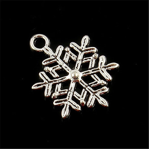 Antik Silber Legierung Schneeflocke Anhänger Charm Für DIY Schmuckherstellung Weihnachten Winter Halskette Ohrring