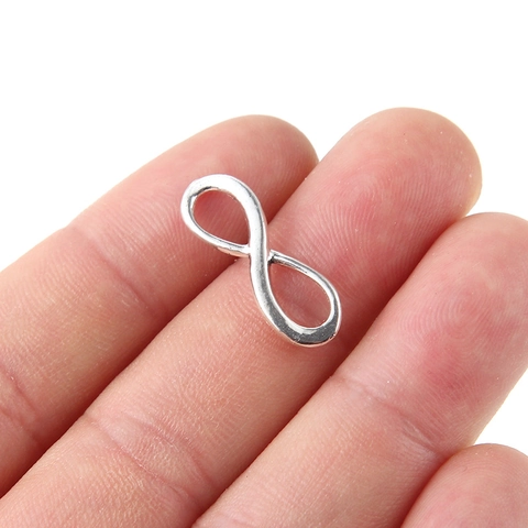 Antique Silver Alloy Infinity Symbol Connector Pendants Geometric Infinity Charms For DIY Necklace Bracelet Jewelry Making Accessories