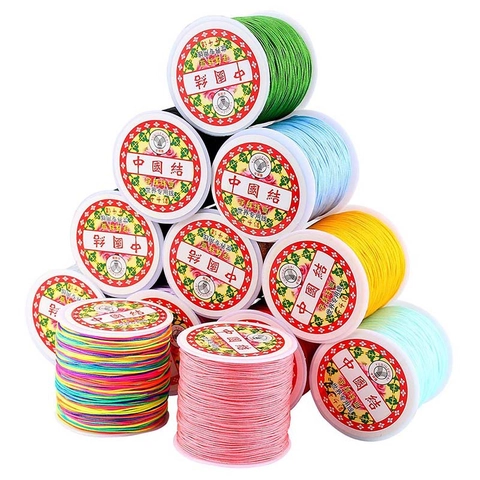 Geflochtene Nylonschnur Für Die Schmuckherstellung Buntes Garn DIY Armband Halskette Chinesische Knotenschnur Bastelbedarf