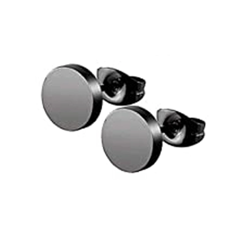 Lot de 9 Paires de Boucles d'Oreilles en Métal Noir Punk Gothique Croix Triangle Haltère Disque Rond Créoles Clous pour Hommes Femmes Bijoux Unisexe