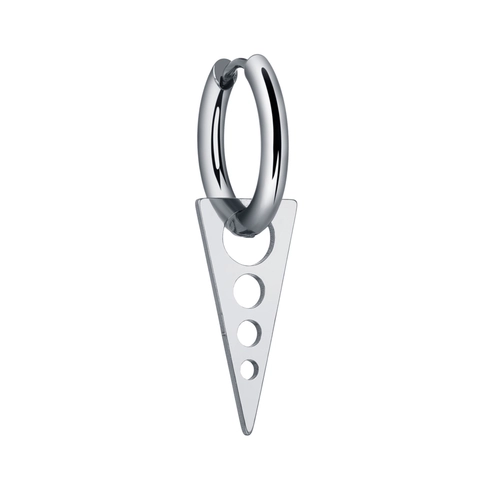 Boucles d'oreilles Créoles Pendentif Géométrique Triangle Rond Ajouré en Alliage Minimaliste Punk Streetwear Bijoux pour Hommes Femmes