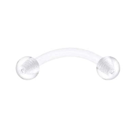 Clear Acrylic Bioflex Body Piercing Retainer Invisible Nose Stud Lip Ring Eyebrow Ear Cartilage Stud Industrial Barbell Jewelry