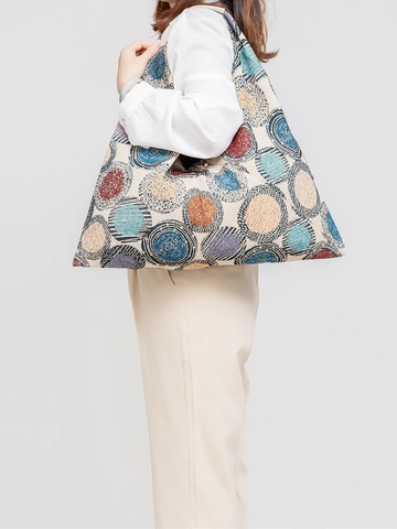 Damen Große Kapazität Leinwand Dreieck Tragetasche Leopardenmuster Geometrische Jacquard Schultertasche Lässige Pendler Handtasche