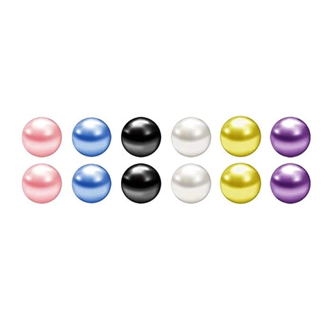 Sfere di Ricambio per Piercing in Acrilico 14G 16G Lustro di Perla Artificial per Anello al Naso Ombelico Lingua Multicolore Accessori Gioielli Fai da Te