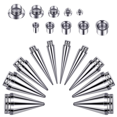 Roestvrij Stalen Oor Stretching Kit Expander En Tunnel Piercing Tool Plug Gauge Voor Unisex Lichaamssieraden