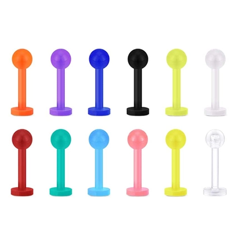 Acryl Kugel Lippenring Labret Stecker Für Damen Herren Piercing Schmuck Flat Back Körperschmuck Tragus Ohrring Knorpel Stecker Zubehör