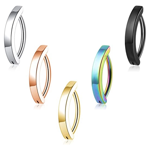Bauchnabelring Aus Edelstahl Minimalistisch Glatt Gekrümmter Stab Körperpiercing Schmuck Mit Zirkonia Für Damen Herren Mode Accessoires