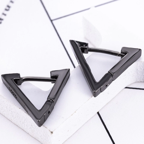 Boucles d'Oreilles Clous en Acier Inoxydable Punk pour Hommes Femmes Noir Argent Or Croix Plume Éclair Bijoux