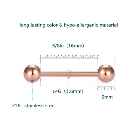Roségold Edelstahl Zungenpiercing Schmuck Set Mit Zirkonia Künstliche Perle Glitzer Dekokugeln Für Unisex Accessoire