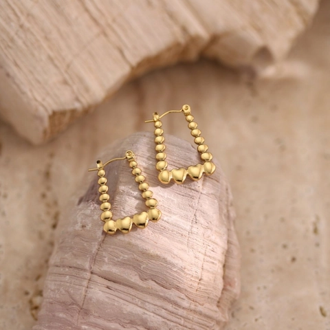 Orecchini a Cerchio in Acciaio Inossidabile Minimalista Perno in Argento 925 Placcato Oro 18K Bambù Geometrico Gioielli Donna