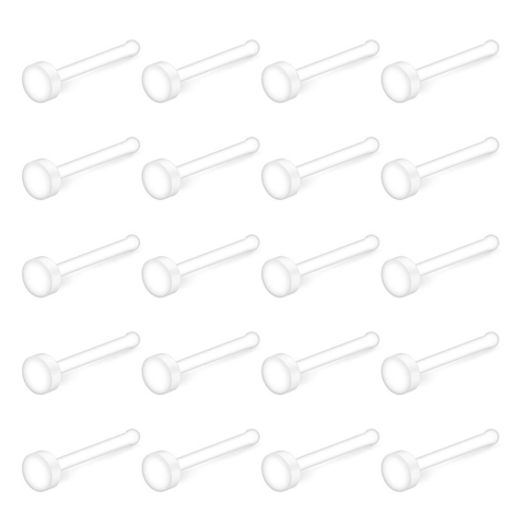 Acrylic Transparent Bioflex Nose Studs Bone Shape Piercing Retainer Jewelry For Men Women Bio-Plastic Body Jewelry