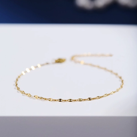 Minimalist Stainless Steel Lips Chain Anklet For Women 18K Gold Plated Adjustable Elegant Jewelry Anklet Bracelet Gift