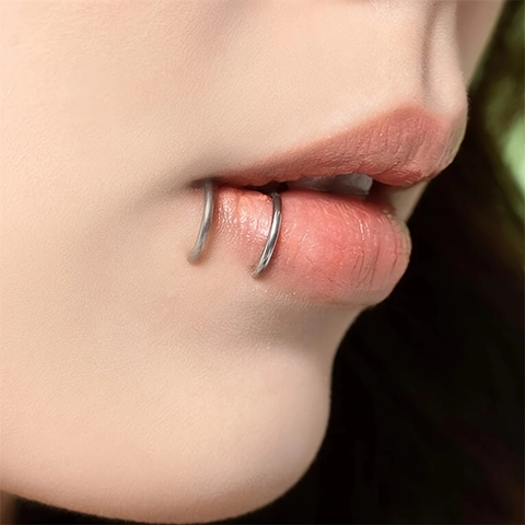 Aros de Nariz Y Labios de Acero Inoxidable Joyas de Piercing Plateado Aros Minimalistas Forma C Body Piercing Unisex