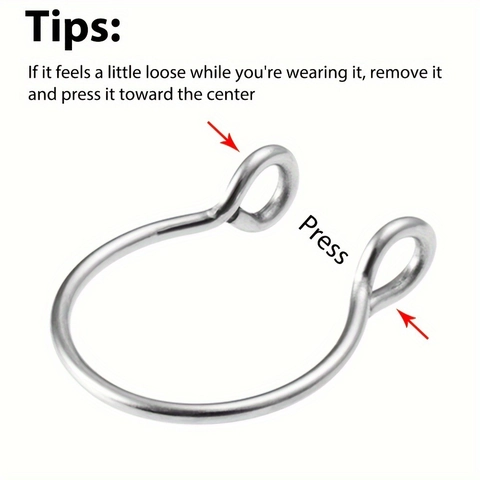 Stainless Steel Magnetic Fake Nose Ring Zirconia Inlaid Horseshoe Septum Ring Hoop Non Piercing Nose Stud Jewelry For Women Men Punk Gothic Style