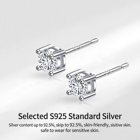 S925 Sterling Zilver Zirkonia Oorknopjes Voor Vrouwen Minimalistisch Geometrisch Rond Kristal Oorbellen Dagelijks Kantoor Sieraden