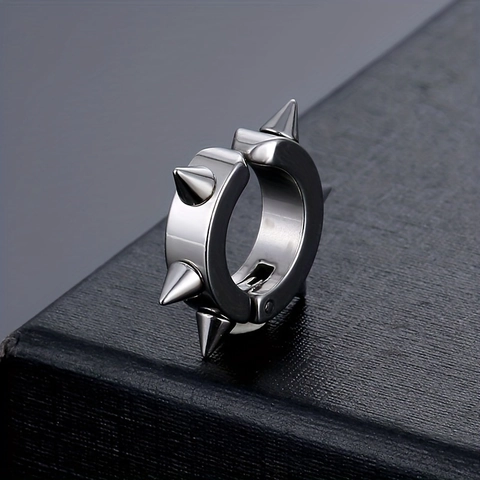 Punk Roestvrijstalen Spike Klinknagel Oorclip Zonder Piercing Oorbellen Voor Mannen Vrouwen Hiphop Gothic Sieraden Accessoires