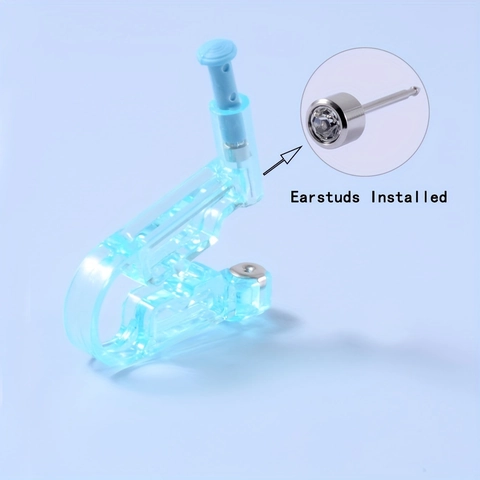 Disposable Ear Piercing Gun Kit With 316L Stainless Steel Zircon Stud Earrings Sterile Painless Manual Piercer Jewelry Tool