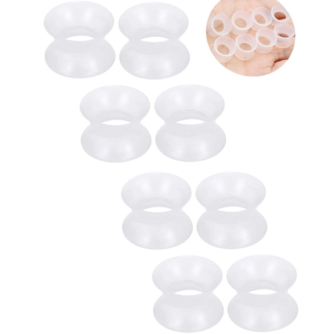 Flexible Silikon Ohrstecker Doppel Flared Flesh Tunnels Weich Transparent Body Piercing Schmuck Für Damen Herren Stretching Kit