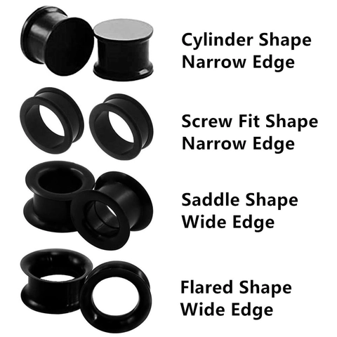 Flexible Silikon Ohrstecker Stretching Kit Massiv Und Hohl Tunnel Body Piercing Schmuck Set Für Damen Herren