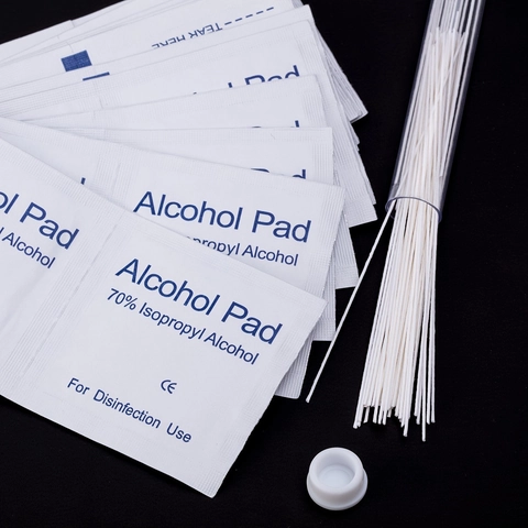 Disposable Ear Hole Cleaning Lines Alcohol Pads Piercing Care Set Odor Removal Earring Hole Cleaning Tool Washi Paper