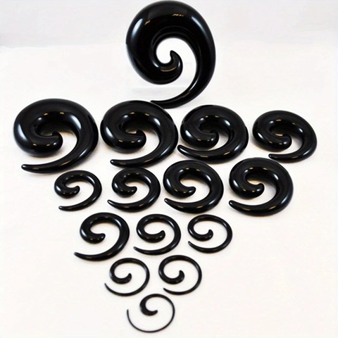 Acrylic Spiral Snail Ear Tapers Ear Expanders Polished Piercing Jewelry For Men Women Fashion Body Piercing Accessories