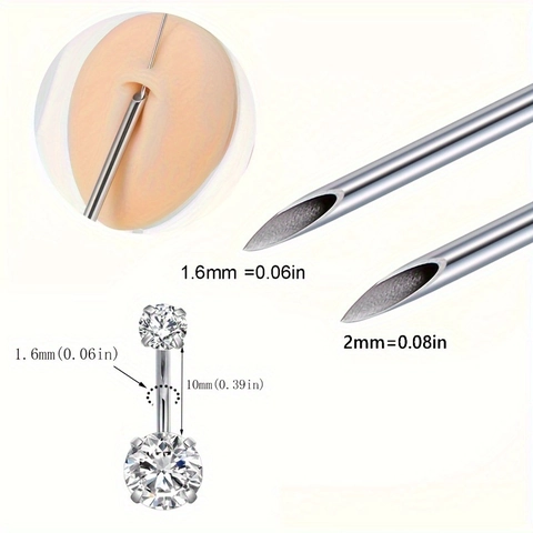 Roestvrij Staal Buiknavelring Piercing Tools Kit Met Zirkoon Acryl Strass Lichaamsjuwelen Voor Unisex Mode Decoratie