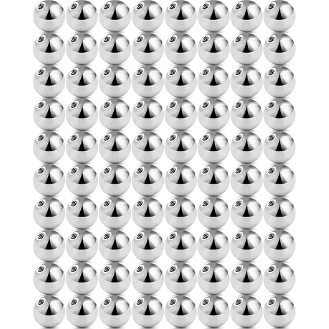 316L Ανοξείδωτο Ατσάλι Ανταλλακτικές Μπάλες Piercing Εσωτερικό Σπείρωμα Στρογγυλές Χάντρες για Κοσμήματα Σώματος Γλώσσα Μύτη Χείλη