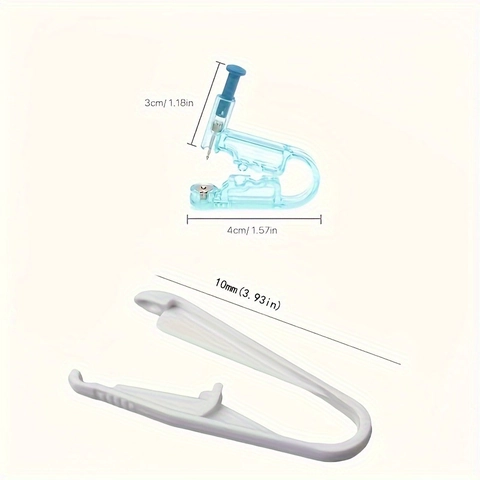 Disposable Painless Safety Ear Piercing Tool Kit With Stainless Steel Needle And Auxiliary Tool For Unisex Home Piercing