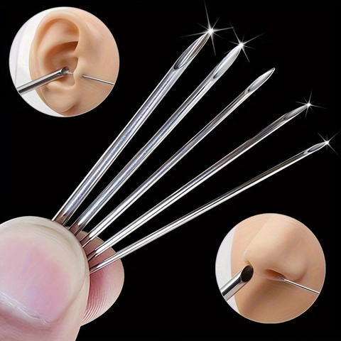 Professional Stainless Steel Piercing Needles Tri-Beveled Hollow Design For Ear Nose Lip Body Piercing Accessory Unisex