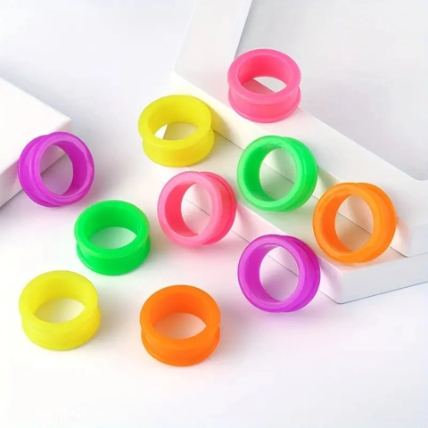 Flexible Silikon Ohr Tunnel Doppel Flare Hohl Ohr Stretching Gauges Plugs Für Body Piercing Schmuck Unisex Accessoires
