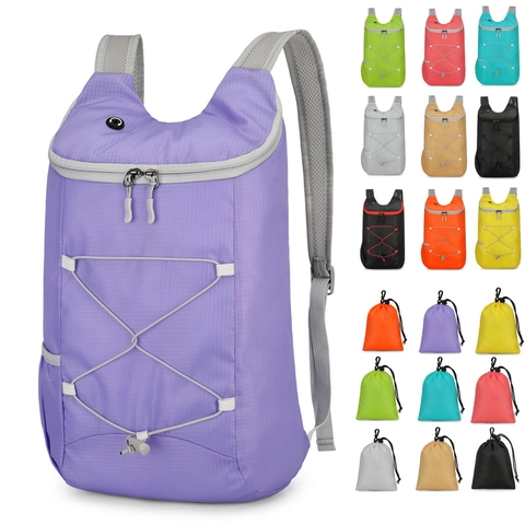 Mochila Deportiva al Aire Libre Repelente al Agua Plegable y Ligera Para Senderismo Acampada Viajes Mochila de Nailon Plegable Para Hombres Mujeres