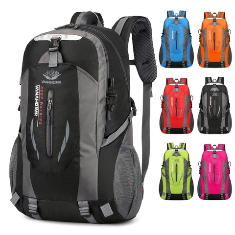 Waterproof Nylon Outdoor Hiking Backpack Large Capacity Lightweight Multi-Compartment Sports Rucksack For Men Women Camping Travel