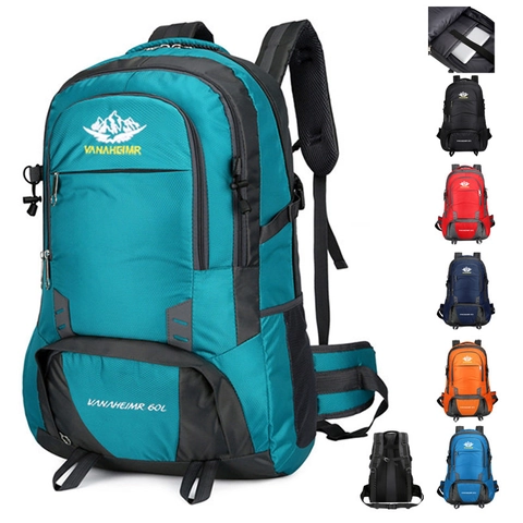 Zaino da Trekking All'aperto di Grande Capacità Nylon Impermeabile Zaino da Viaggio Borsa da Arrampicata Con Vano Laptop
