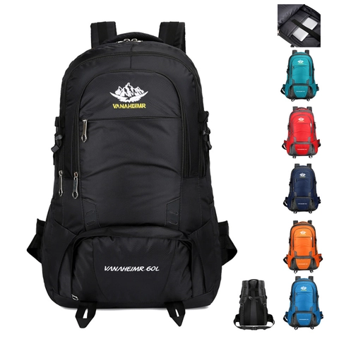 Zaino da Trekking All'aperto di Grande Capacità Nylon Impermeabile Zaino da Viaggio Borsa da Arrampicata Con Vano Laptop