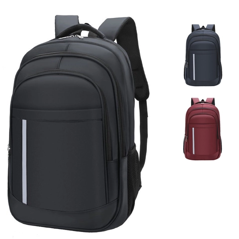 Large Capacity Waterproof Business Laptop Backpack Multi Compartment Reflective Safety Strip Men Women Daily Travel Daypack