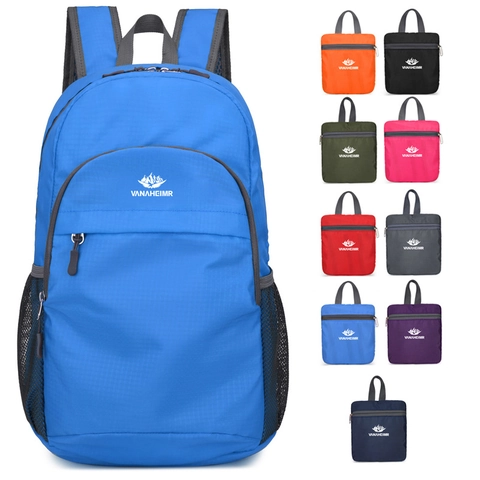 Lightweight Foldable Water Resistant Outdoor Sports Backpack For Men Women Large Capacity Travel Hiking Daypack For Students