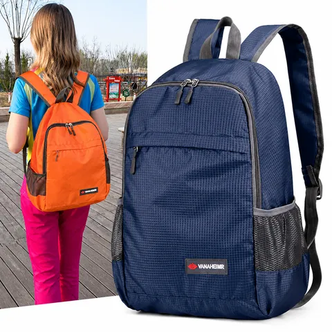 Lightweight Foldable Sports Backpack Large Capacity Water Repellent Oxford Cloth Outdoor Hiking Travel Daypack For Men Women