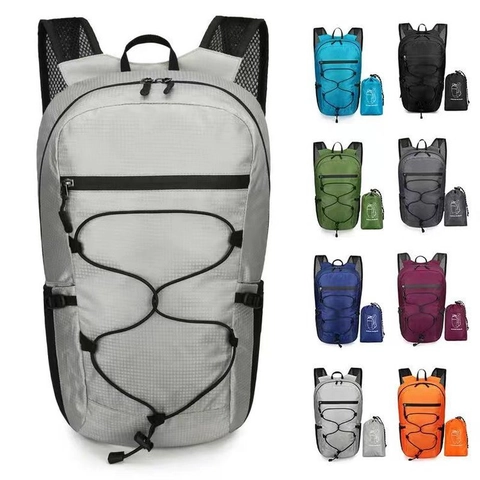 Lightweight Foldable Outdoor Backpack Water Repellent Ripstop Nylon Portable Traveling Hiking Sports Backpack For Men Women