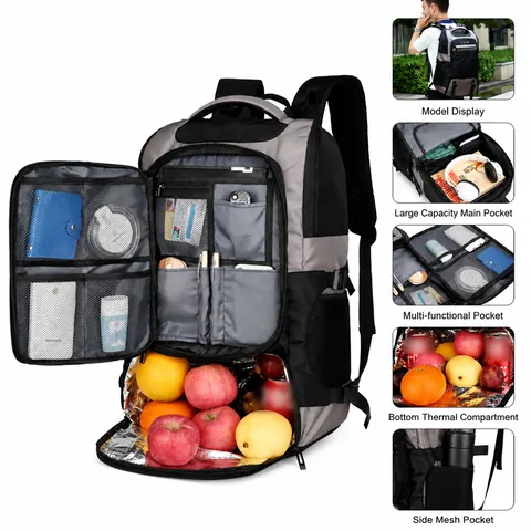 Large Capacity Insulated Backpack Waterproof Outdoor Picnic Bag With Thermal Compartment For Travel Camping Hiking For Men Women